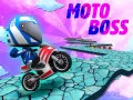 In the fast-paced arcade motorcycle racing game Moto Boss, players must navigate difficult courses in order to prolong their trip.