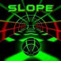 Players move a ball down steep 3D slopes in Slope, a fast arcade game. The goal is to keep the ball on course, avoid obstacles, and travel far.